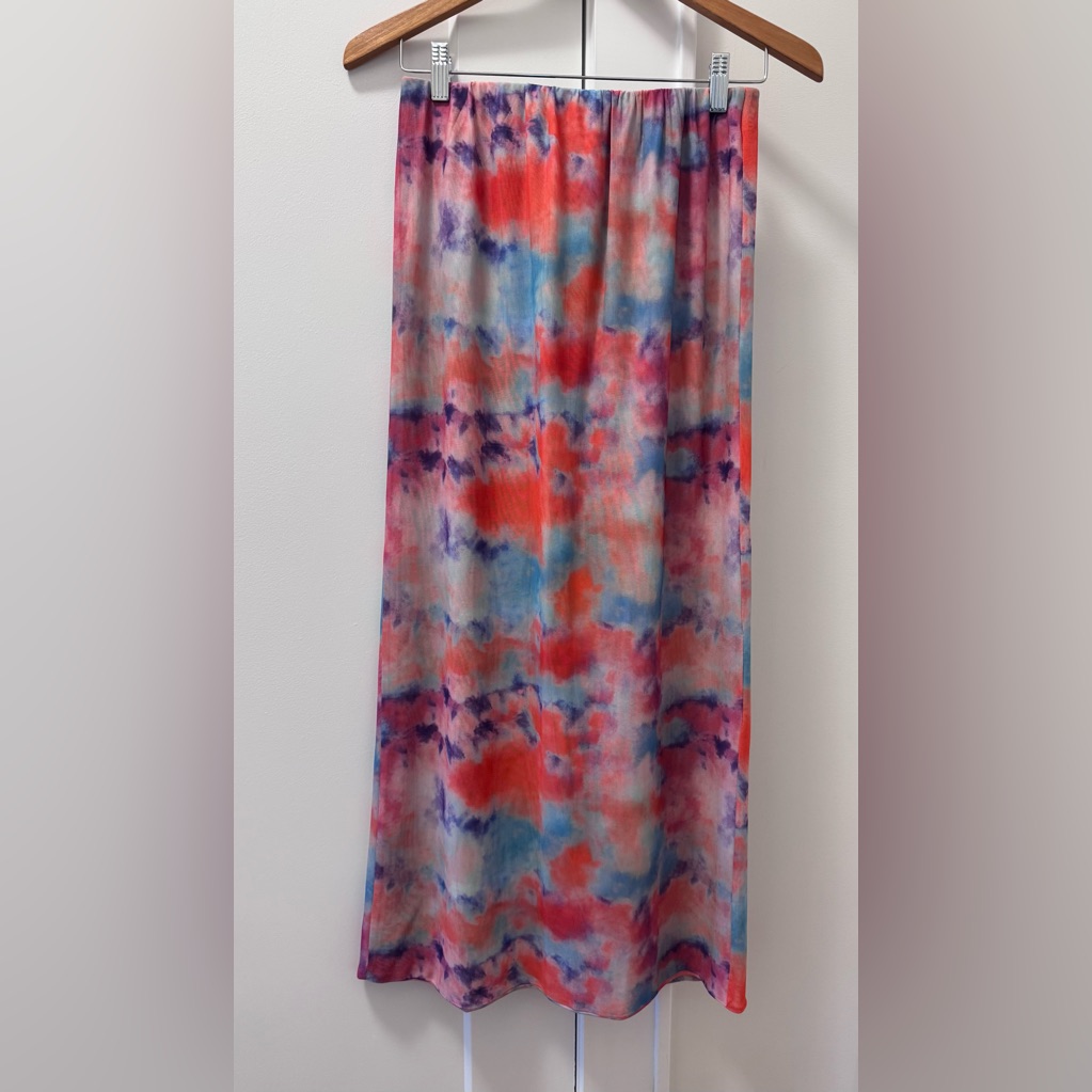An'ge Watercolor Print Maxi Skirt